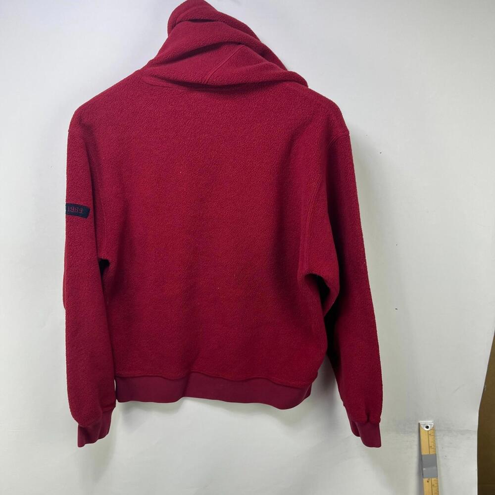 Vintage 90s Gap Fleece Hoodie Small Red Y2K - Picture 7 of 9